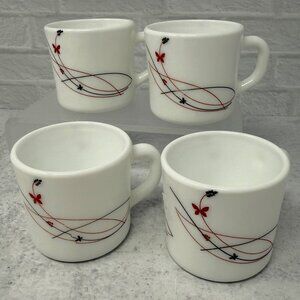 Cello Opalware Dazzle Stella Small Lush Fiesta Cups For Tea, Coffee, Espresso